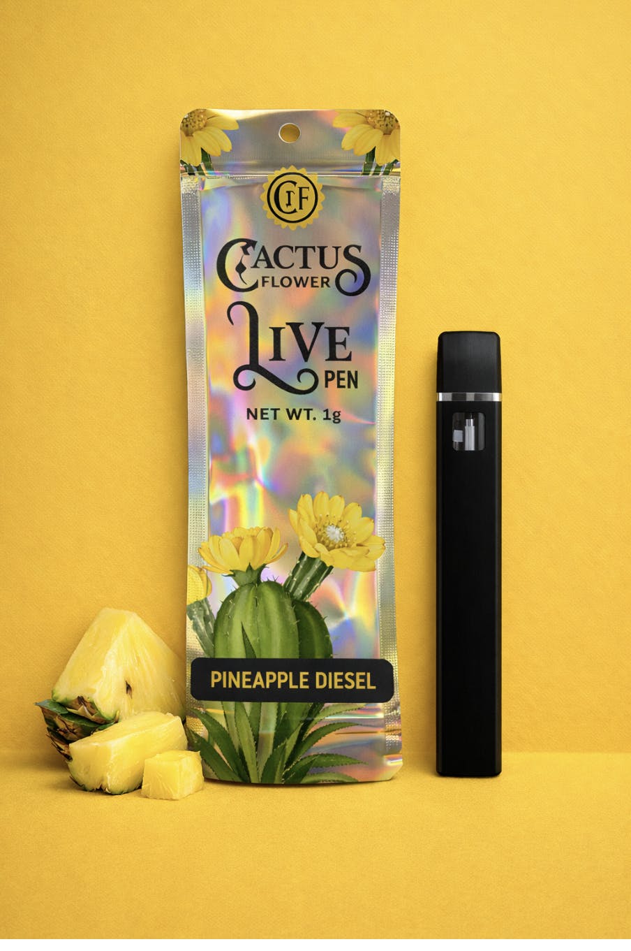 Cactus Flower - Cactus Flower | Pineapple Diesel | Live Rosin Diposable | 1g - 1