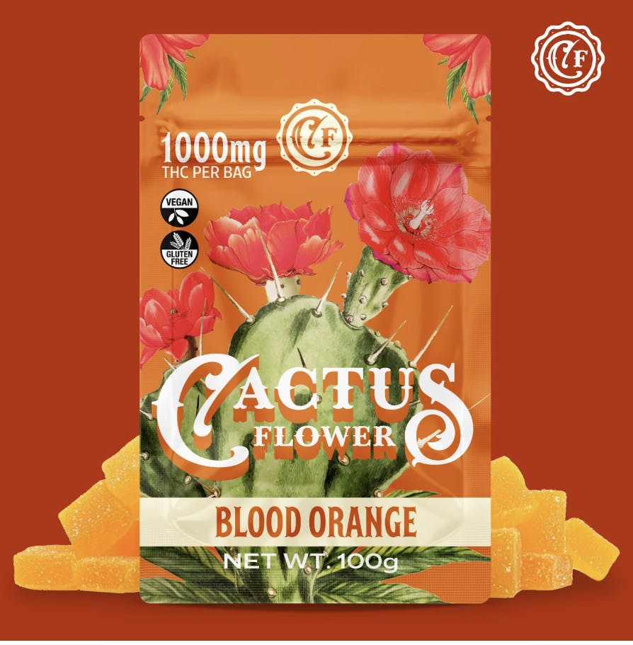Cactus Flower - Cactus Flower | Blood Orange Gummies | 100mg/each | 10ct | 1000mg - 1