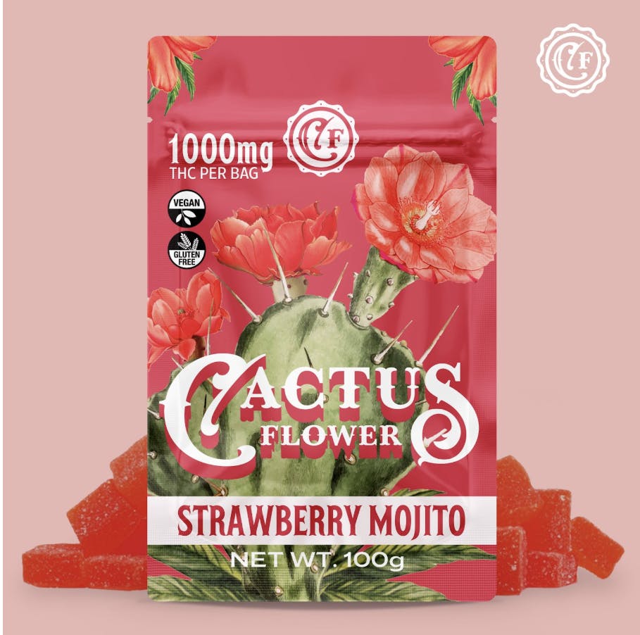 Cactus Flower - Cactus Flower | Strawberry Mojito Gummies | 100mg/each | 10ct | 1000mg - 1