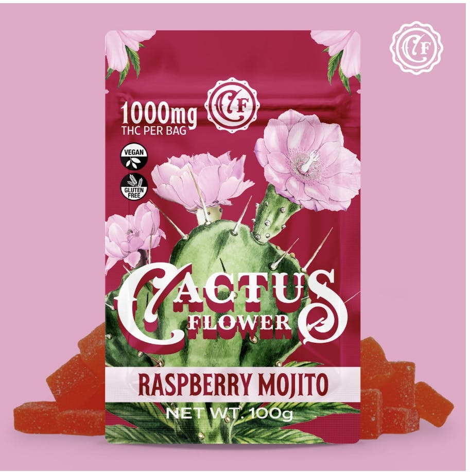 Cactus Flower - Cactus Flower | Rasberry Mojito Gummies | 100mg/each | 10ct | 1000mg - 1