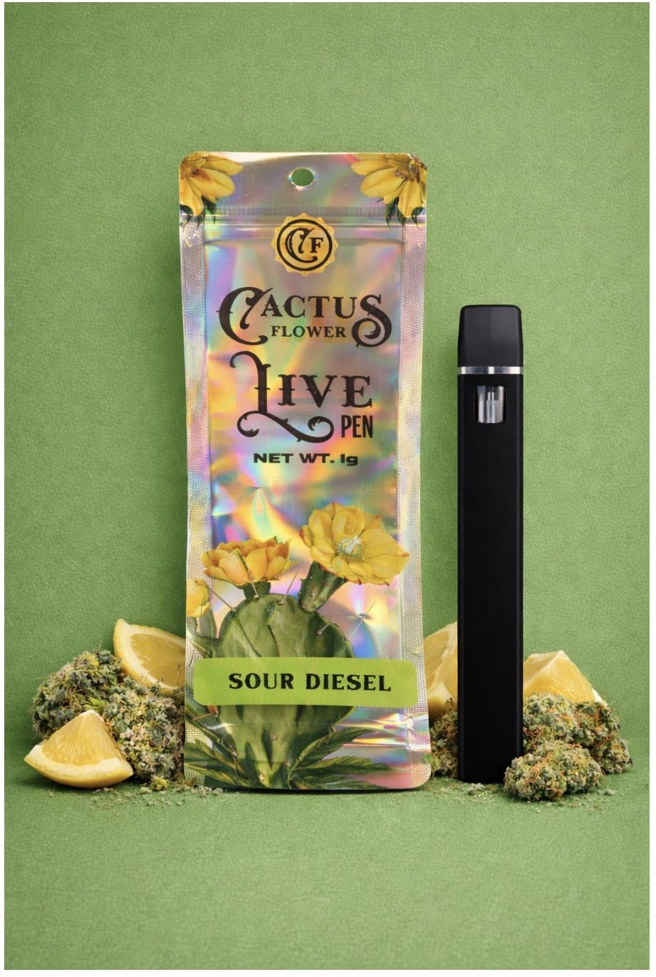 Cactus Flower - Cactus Flower | Sour Diesel | Live Rosin Disposable | 1g - 1