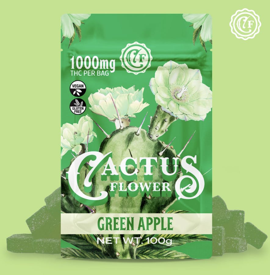 Cactus Flower - Cactus Flower | Green Apple | 100mg/each | 10ct | 1000mg - 1