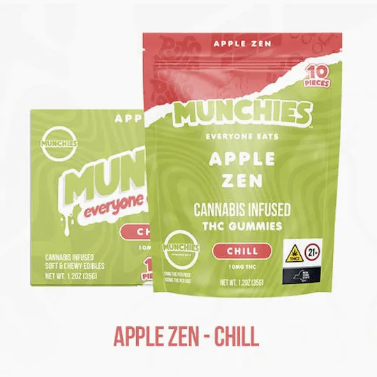 Munchies - Munchies | (Chill) Apple Zen Gummies | 100mg | 10ct | 10mg/ea - 1