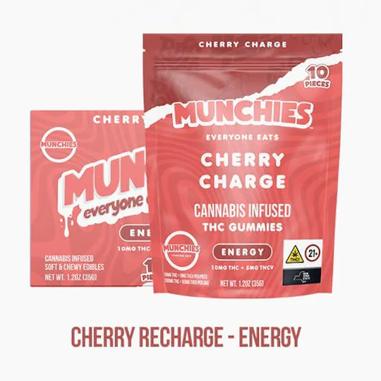 Munchies - Munchies | (Energy) Cherry Charge Gummies | 100mg | 10ct | 10mg/ea - 1
