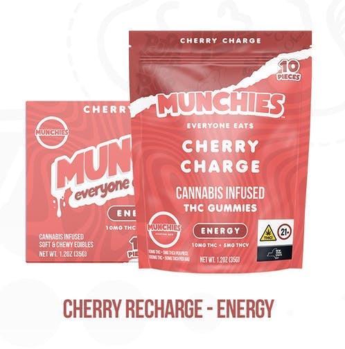 Munchies - Munchies | Energy | Cherry Charge Gummies | 100mg | 10ct | 10mg/ea - 1