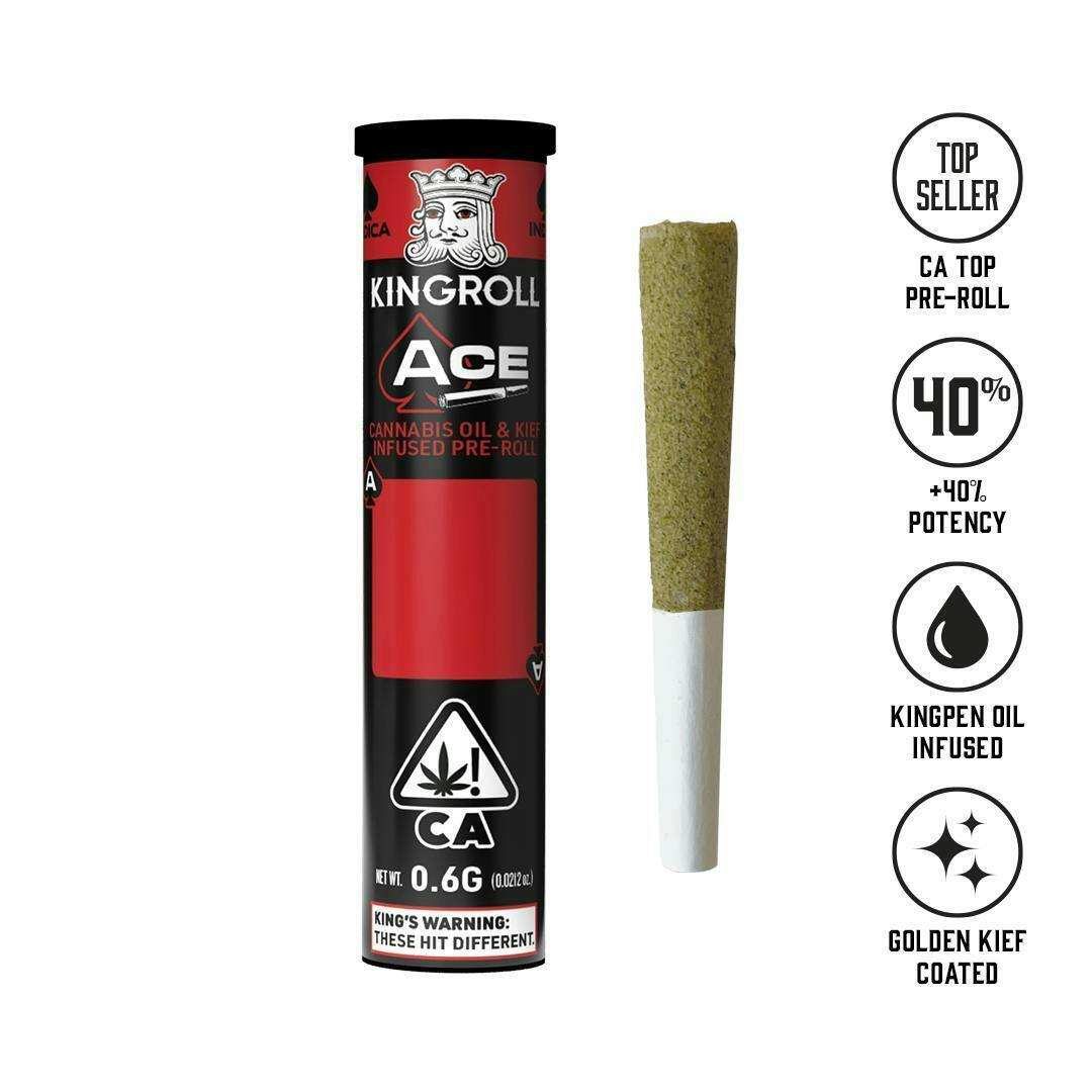 Kingroll - Kingroll Aces | Master Kush x Cannalope Kush | Infused Joint | 0.6g - 1