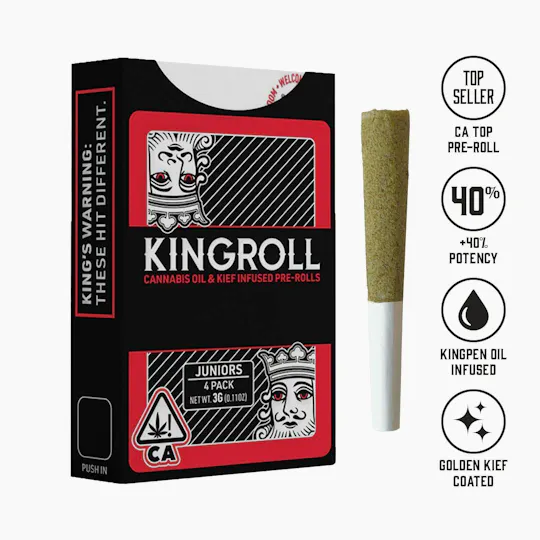 Kingroll - Kingroll Jrs | Platinum OG x Sky OG | Infused Joints | 0.75g each | 4pk - 1