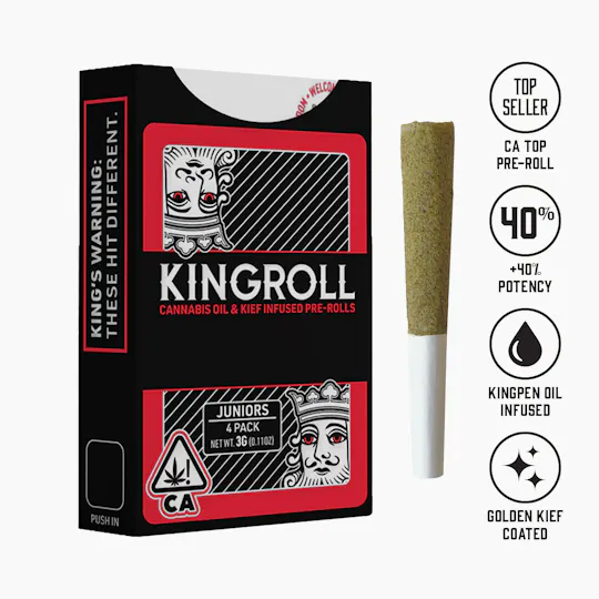 Kingroll - Kingroll | Master Kush x Cannalope Kush | Infused Joints | 1.3g ea/4pk - 1
