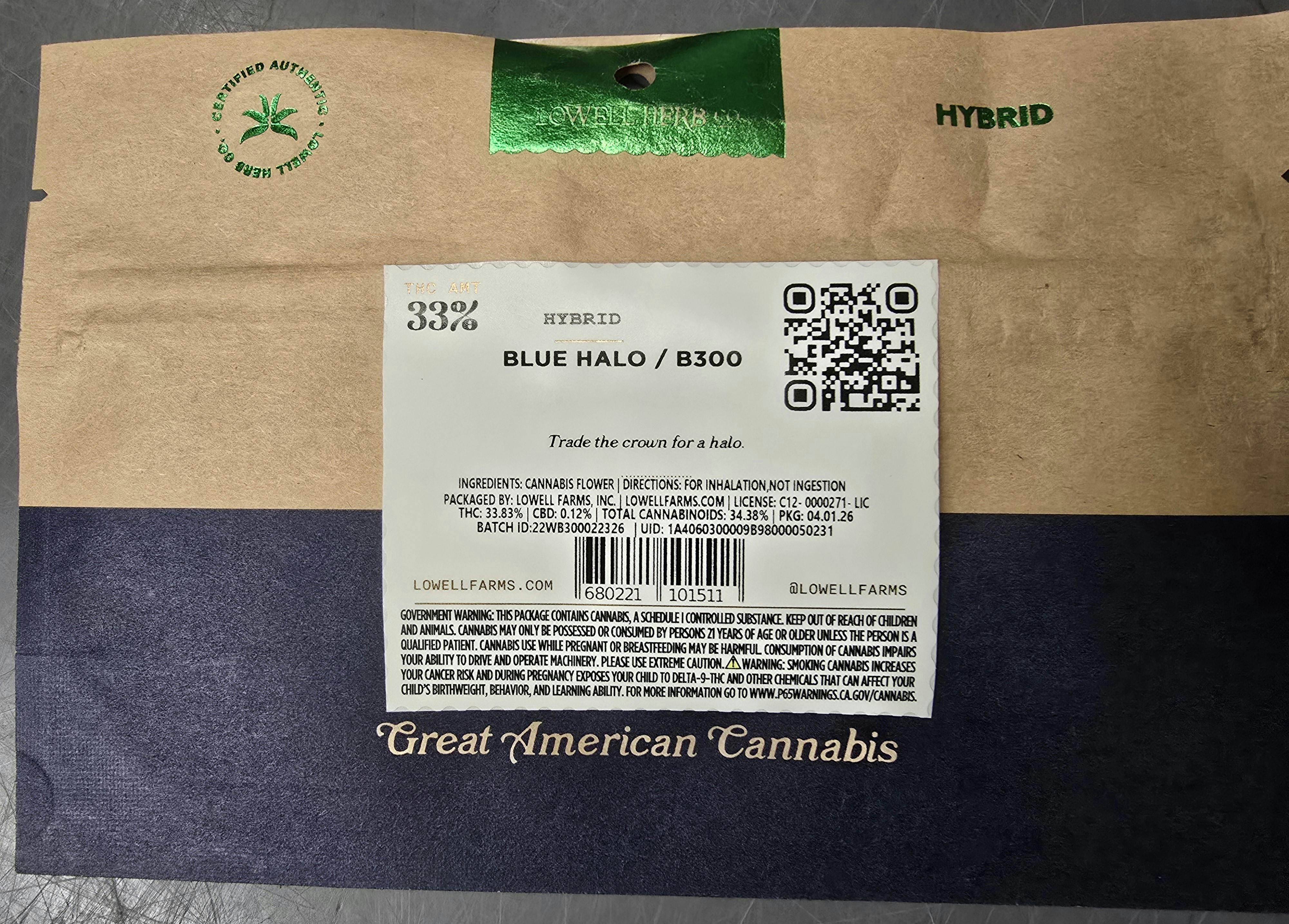 Lowell Farms - LOWELL LITTLES Blue Halo 14g, Hybrid - 1