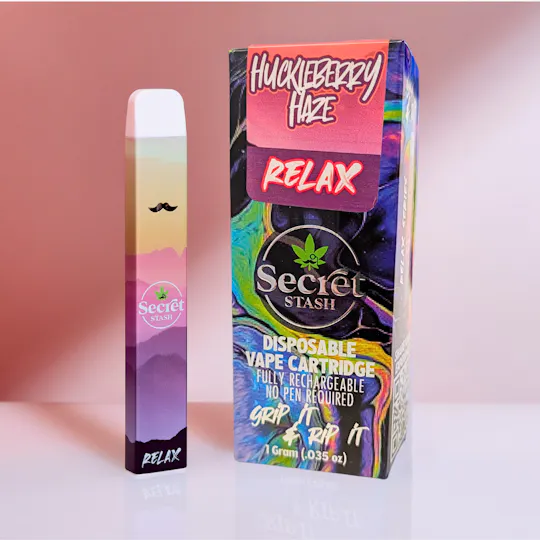Secret Stash - Secret Stash | Disposable Cart | Relax | Huckleberry Haze | 1g - 1