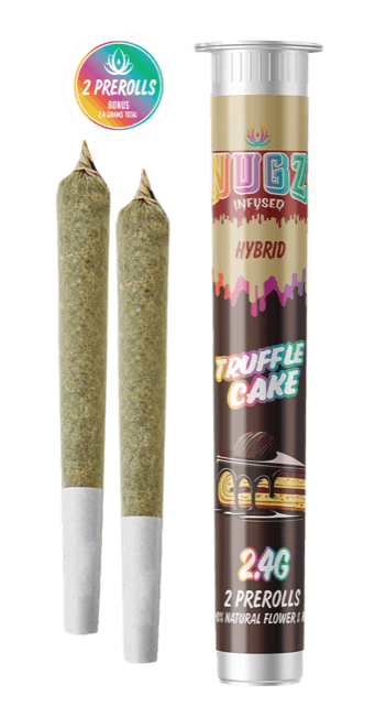 Nugz - NUGZ | Truffle Cake | Infused Joints | 1.2g each | 2pk - 1