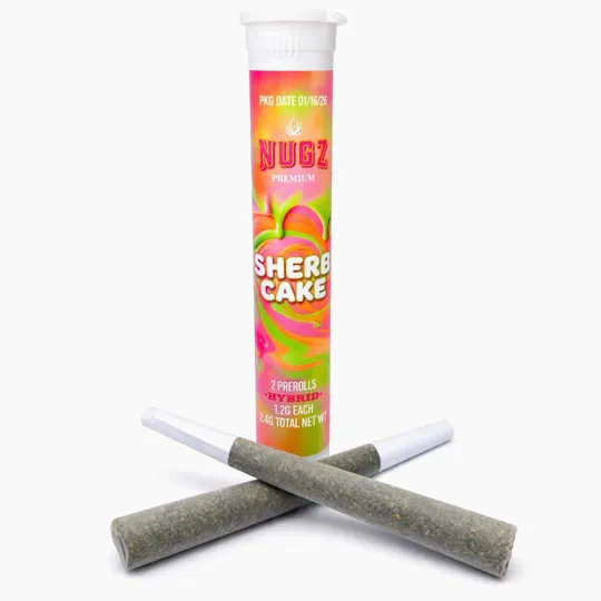 Nugz - NUGZ | Sherb Cake | Infused Joints | 1.2g each | 2pk - 1