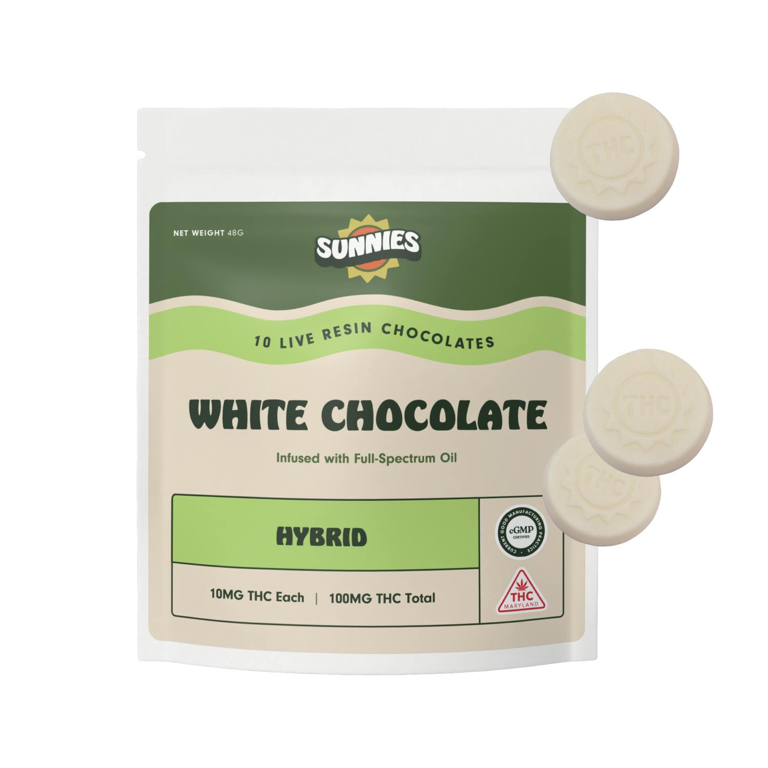 SunMed Growers - Sunnies Live Resin White Chocolate Hybrid 10pk - 1