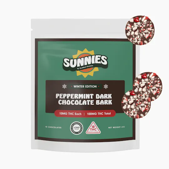 SunMed Growers - Sunnies Peppermint Dark Chocolate Bark 10pk - 1