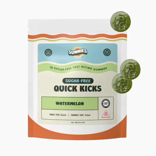 SunMed Growers - Sunnies Watermelon Sugar Free Fast Acting Gummies 20pk - 1