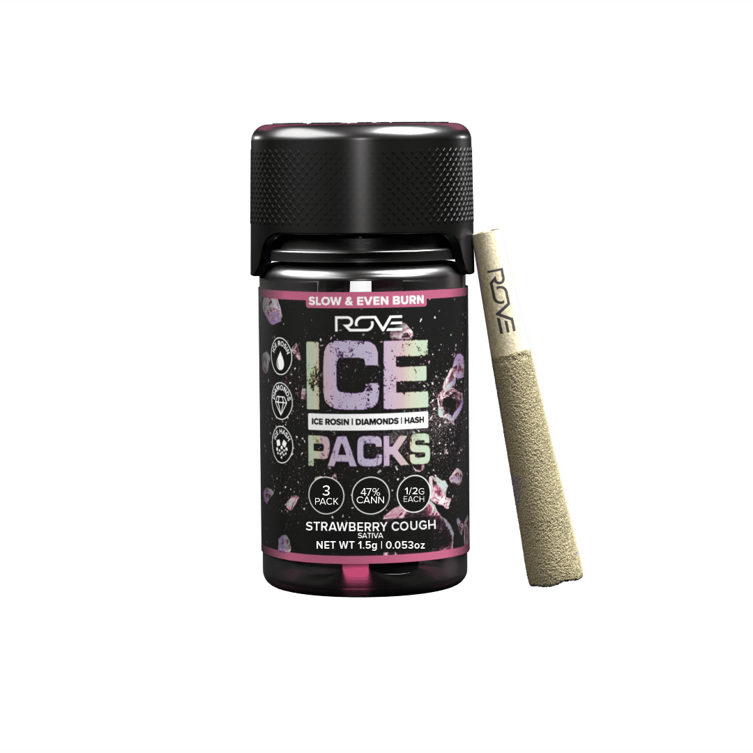 ROVE - Strawberry Cough | Infused Ice Packs (Rosin, Hash, and Diamonds) | 3x 0.5g - 1