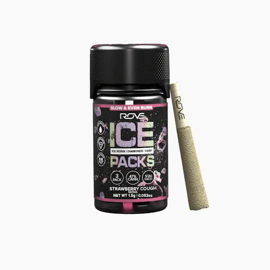 ROVE - Strawberry Cough | Infused Ice Packs (Rosin, Hash, and Diamonds) | 3x 0.5g - 1