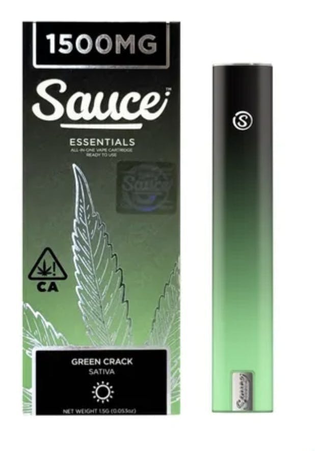 Sauce. - Sauce | Essentials | Green Crack | Live Resin Disposable | 1.5g - 1