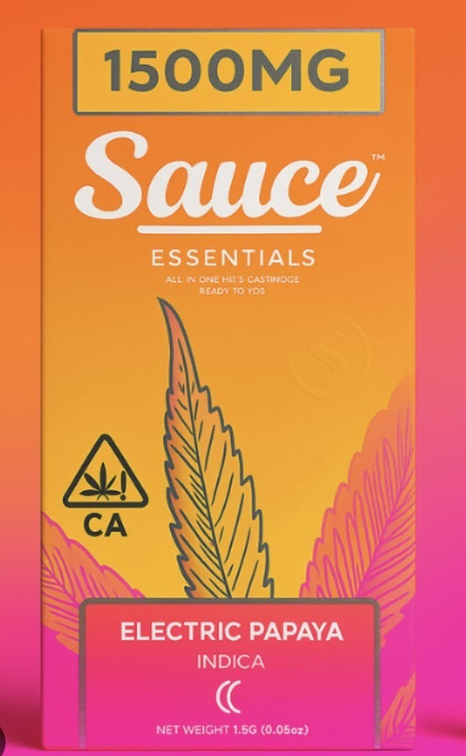Sauce. - Sauce | Essentials | Electric Papaya | Live Resin Disposable | 1.5g - 1