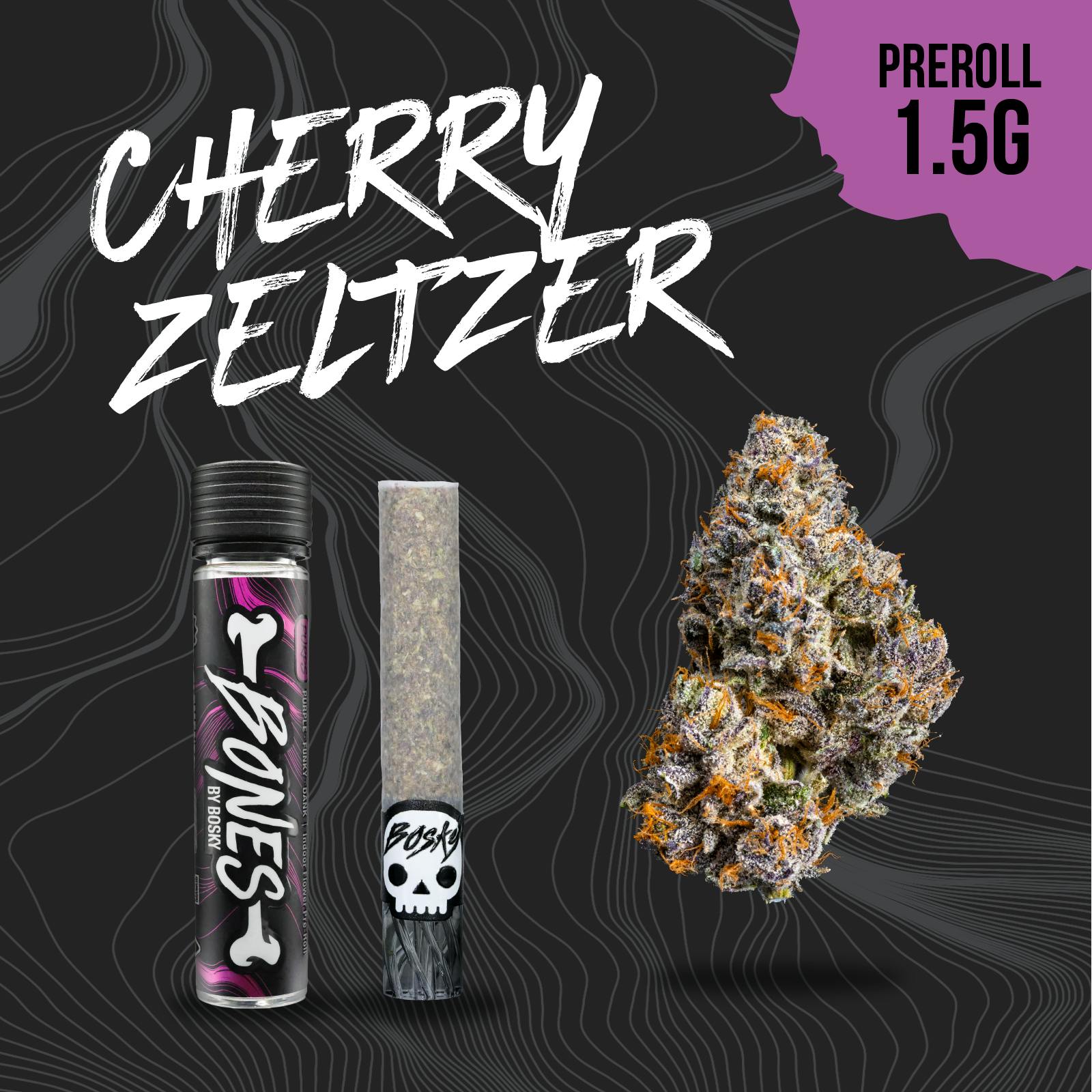Bosky Genetics - BOSKY | Cherry Zeltzer | Bones Pre-Roll | Purps | 1.5g - 1