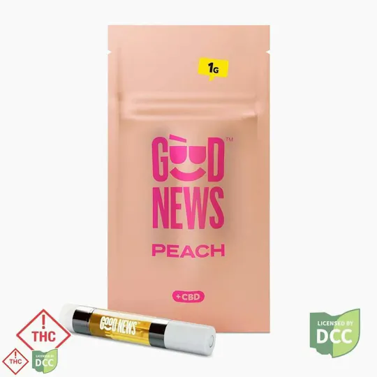 Good News - Good News | Peach | 1:1 CBD:THC | Cartridge | 1g - 1