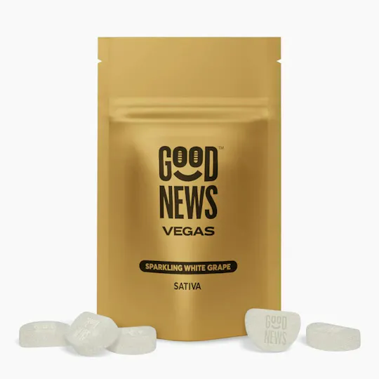 Good News - Good News | Vegas | Sparkling White Grape Gummies | 100mg | 20ct | 5mg/ea - 1
