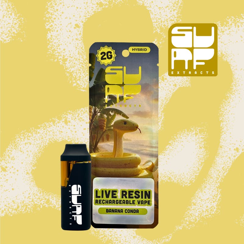 Surf Extracts - Surf Extracts | Banana Conda | Live Resin Disposable | 2g - 1