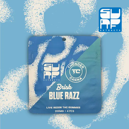 Surf Extracts - Surf Extracts | Brisk Blue Razz | Gummies | 200mg | 4ct | 50mg/ea - 1