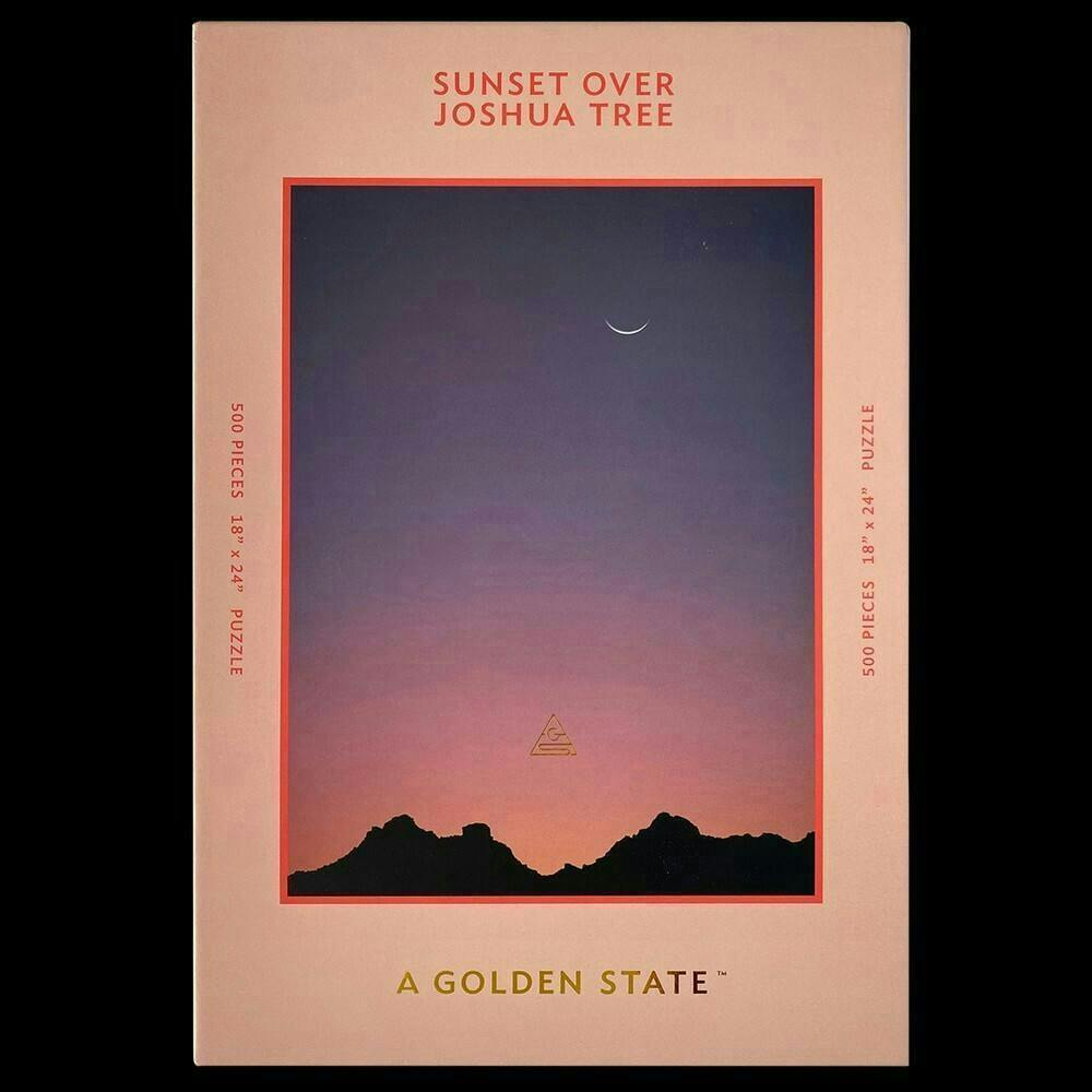 A Golden State - A Golden State | Sunset Over Joshua Tree Puzzle | Home Goods - 1