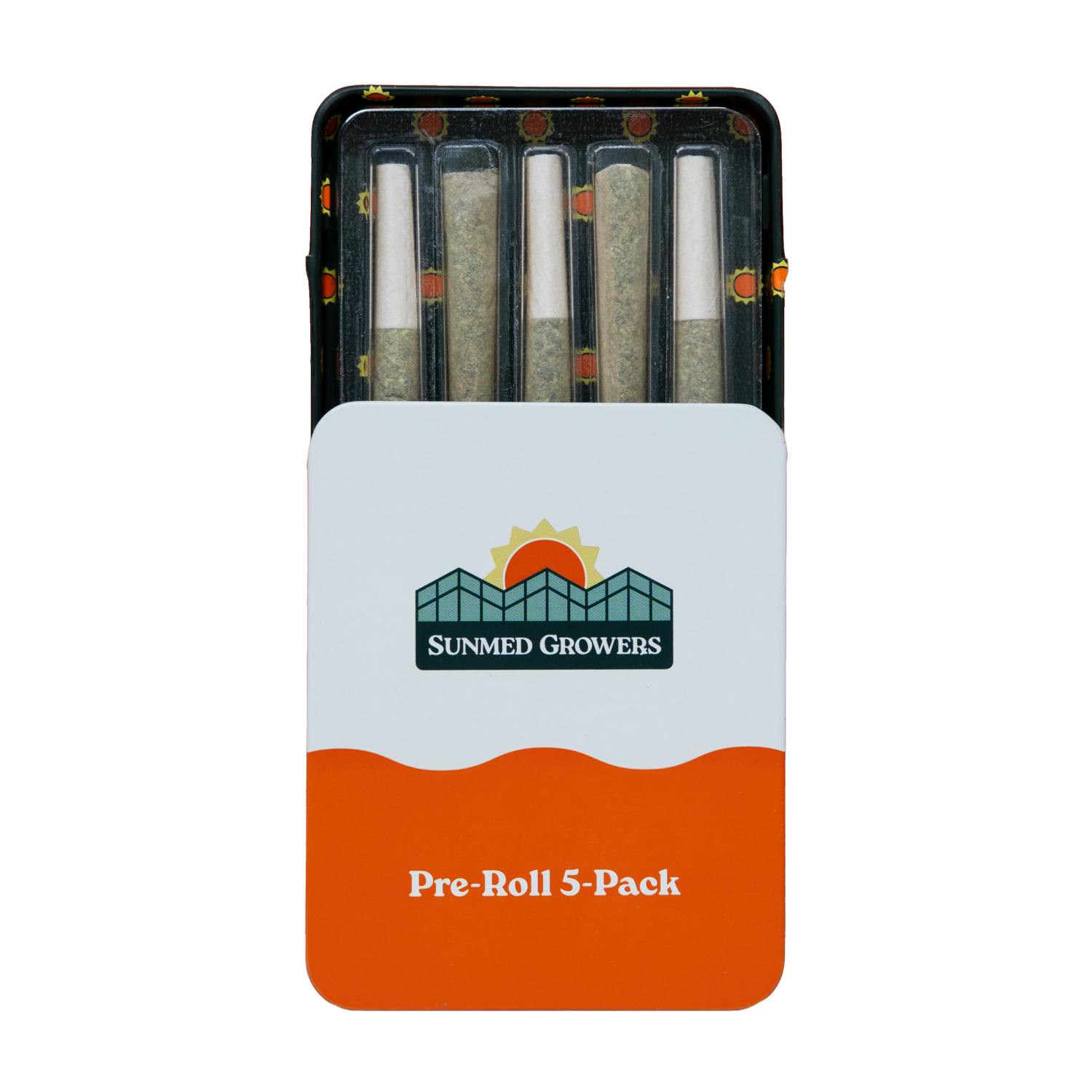 SunMed Growers - Strawberry Candy #4 Diamond Duster Infused Pre Roll 0.5g/5 Pack Tin - 1