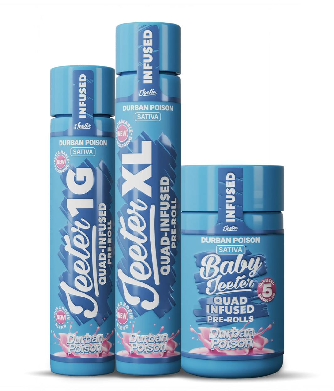 Jeeter - Jeeter | Durban Poison | Quad-Infused Minis | 0.5g each | 5pk - 1