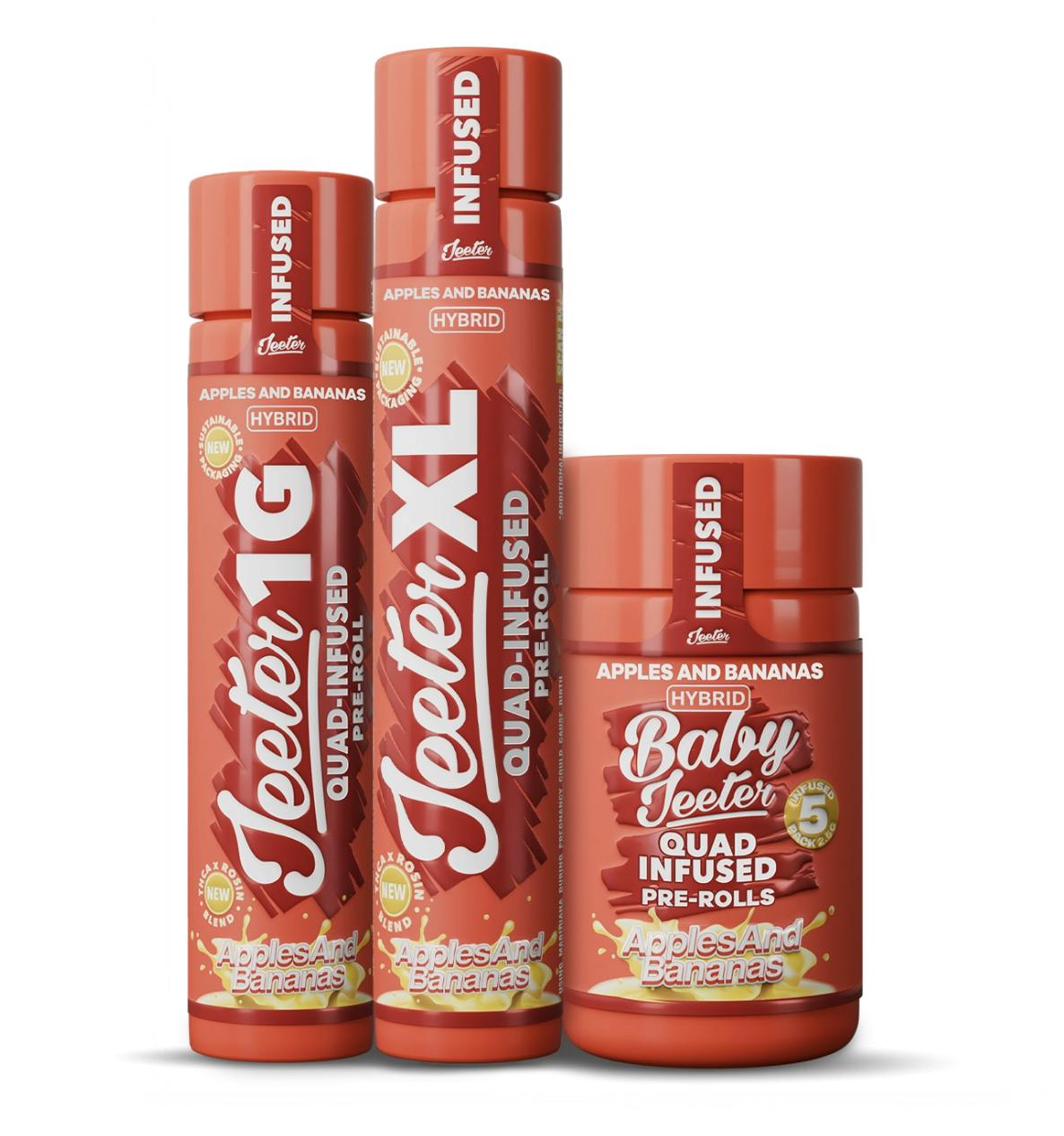 Jeeter - Jeeter | Apples and Bananas | XL Quad-Infused Joint | 2g - 1