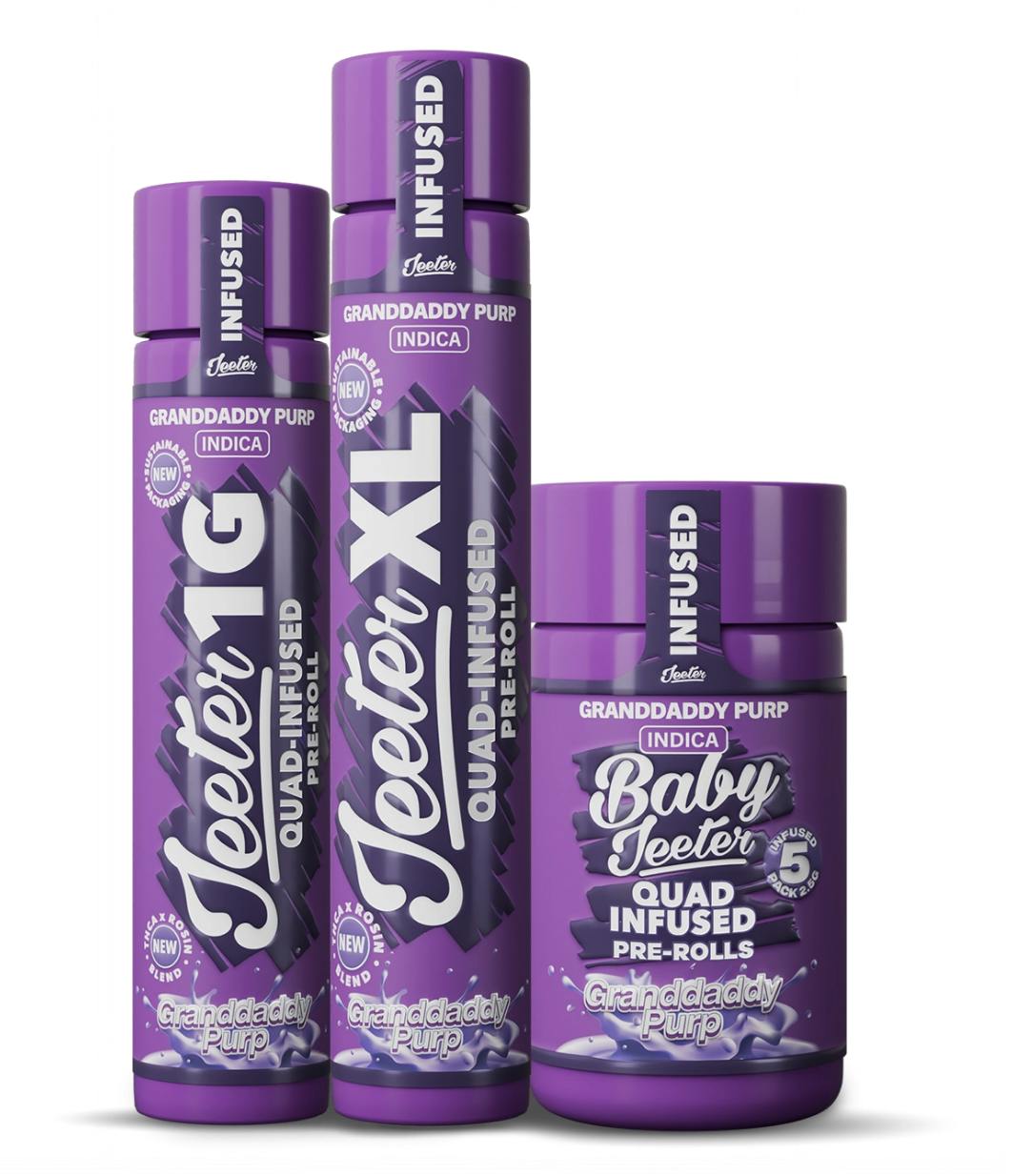 Jeeter - Jeeter | Granddaddy Purp | Quad-Infused Minis | 0.5g each | 5pk - 1