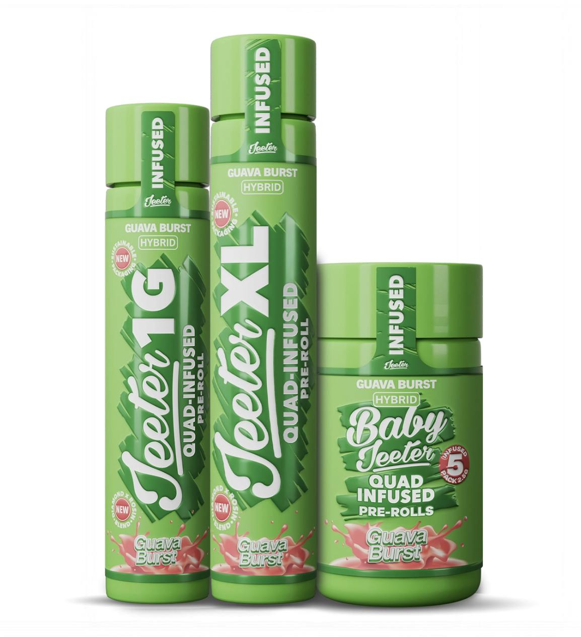 Jeeter - Jeeter | Guava Burst | Quad-Infused Minis | 0.5g each | 5pk - 1