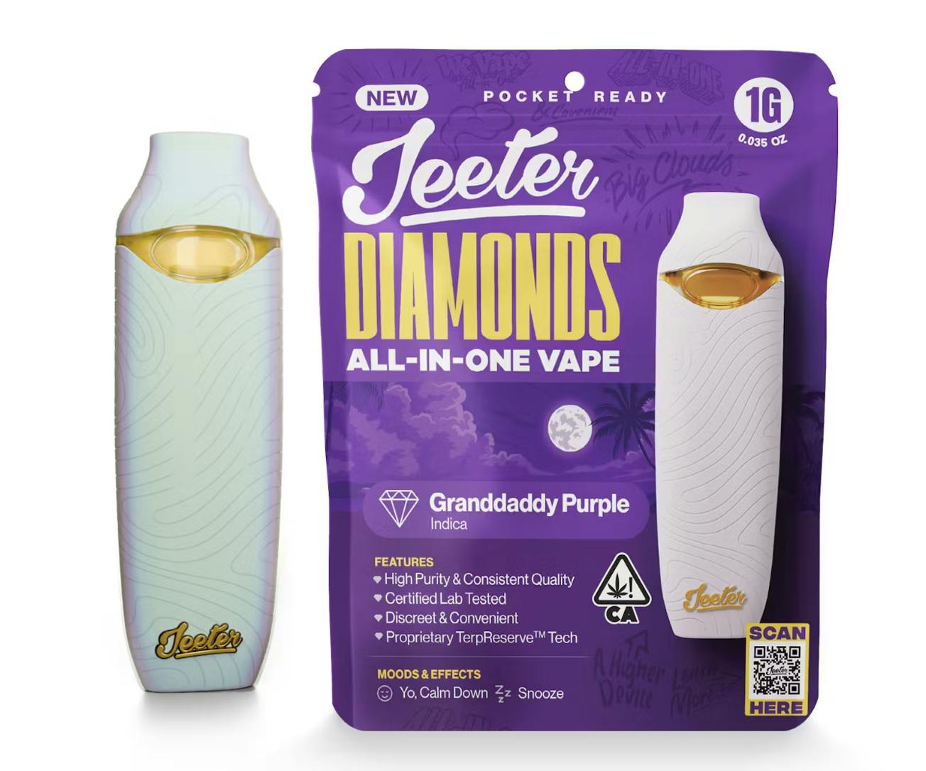 Jeeter - Jeeter | Granddaddy Purp | Diamonds Disposable | 1g - 1