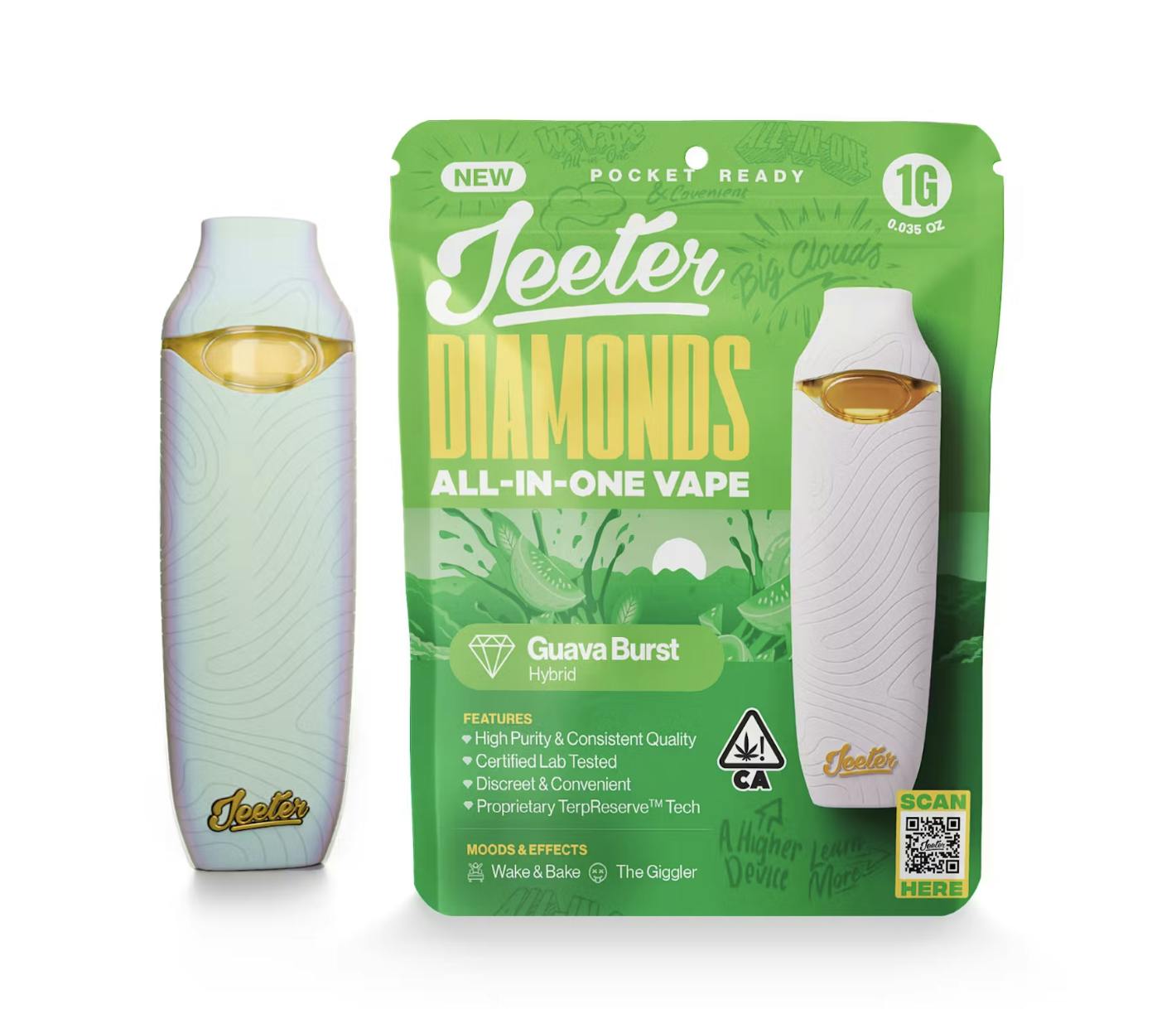 Jeeter - Jeeter | Guava Burst | Diamonds Disposable | 1g - 1