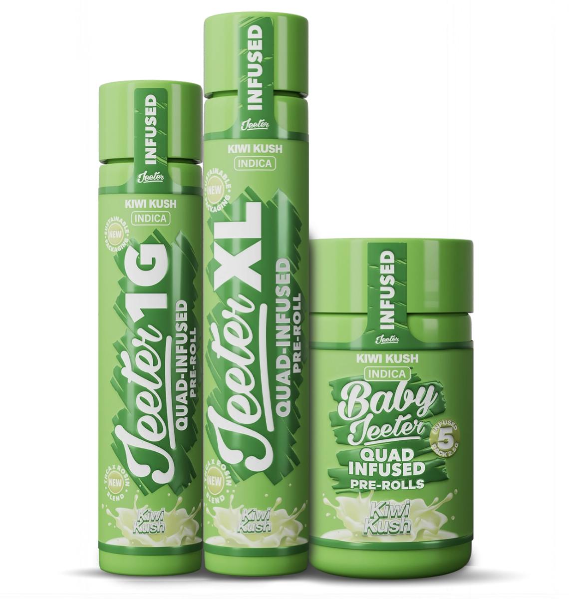 Jeeter - Jeeter | Kiwi Kush | Quad-Infused Minis | 0.5g each | 5pk - 1