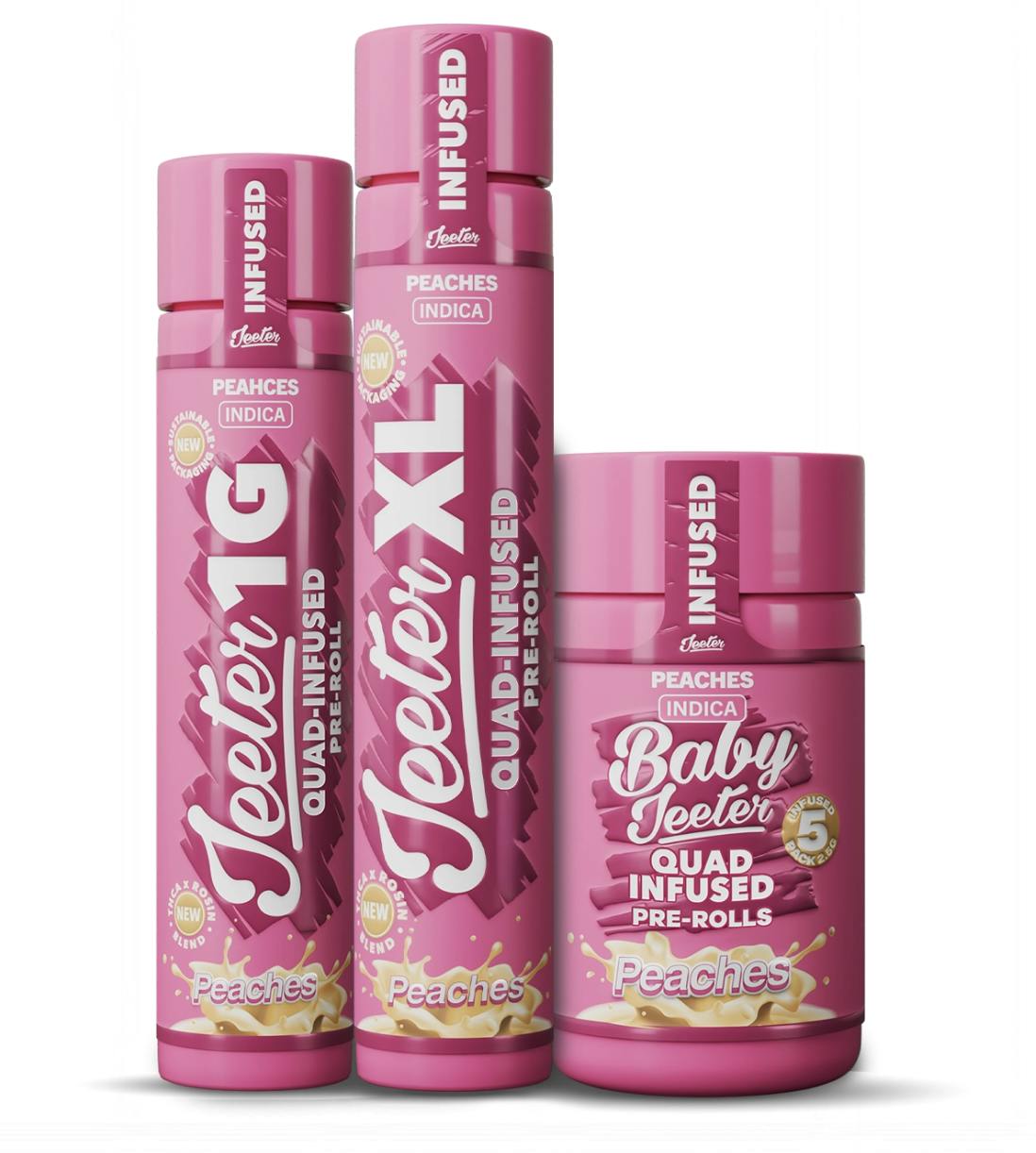 Jeeter - Jeeter | Peaches | Quad-Infused Minis | 0.5g each | 5pk - 1