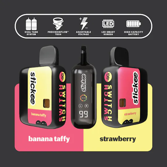 Stickee - Stickee 4G Switch | Strawberry + Banana Taffy | Live Resin x Diamonds - 1