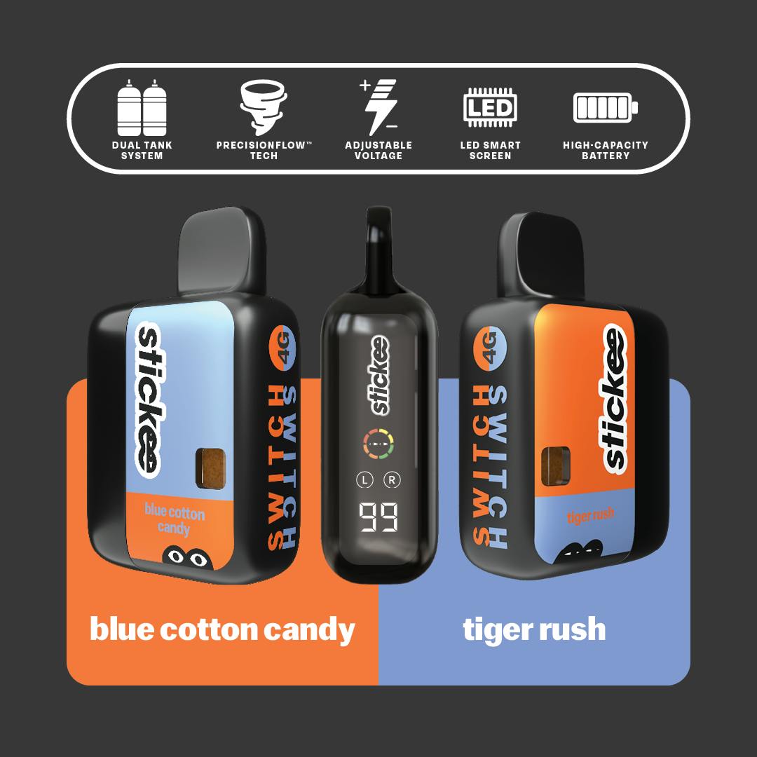 Stickee - Stickee 4G Switch | Blue Cotton Candy + Tiger Rush | Live Resin x Diamonds - 1