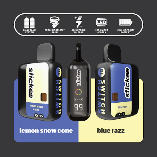 Stickee - Stickee 4G Switch | Blue Razz + Lemon Snow Cone | Live Resin x Diamonds - 1