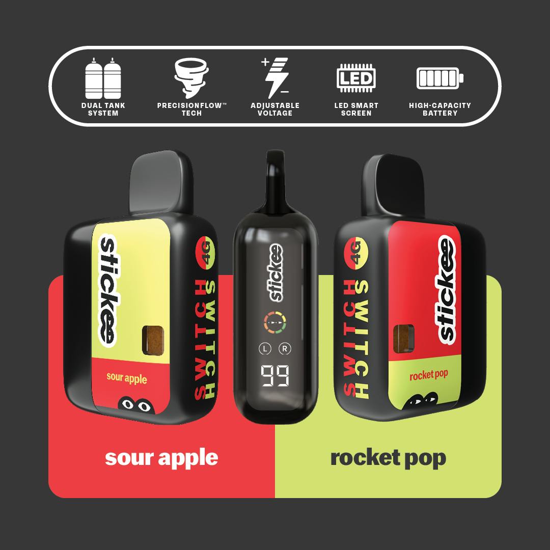 Stickee - Stickee 4G Switch | Sour Apple + Rocket Pop | Live Resin x Diamonds - 1