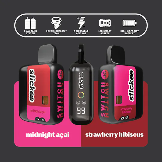 Stickee - Stickee 4G Switch | Midnight Acai + Strawberry Hibiscus | Live R x Diamonds - 1