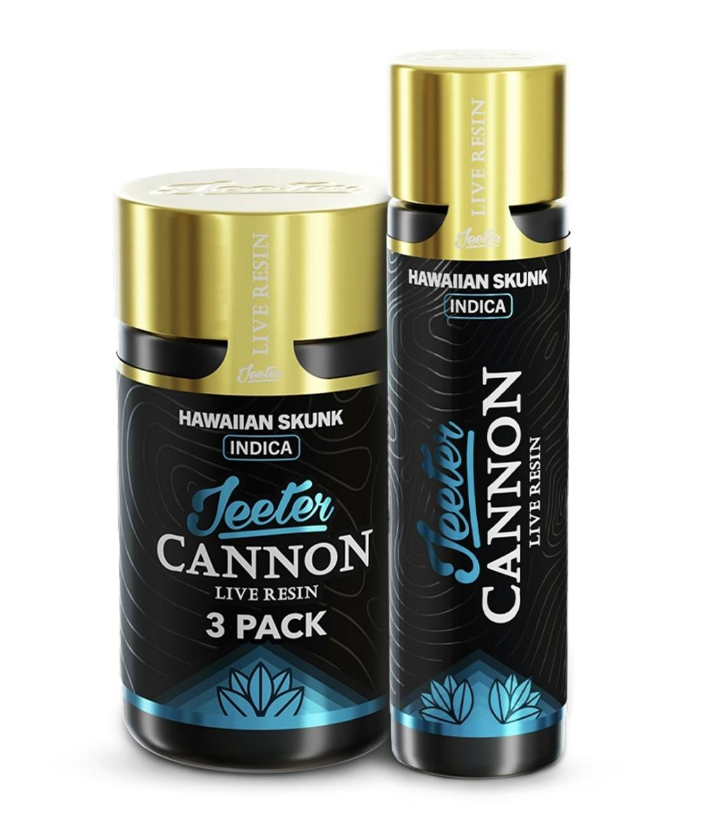 Jeeter - Hawaiian Skunk | Live Resin Cannons | Infused Minis | 0.5g ea | 3pk - 1