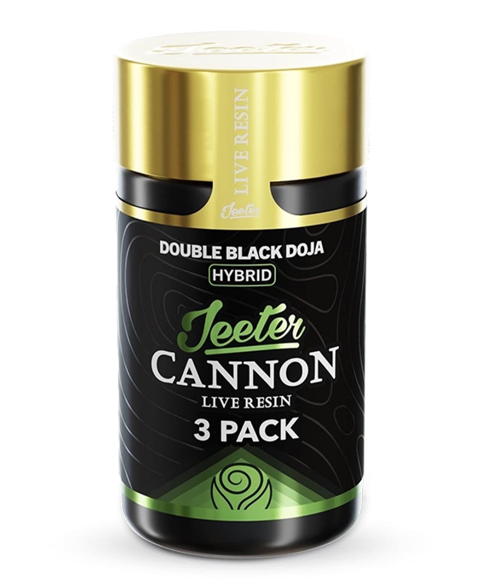 Jeeter - Double Black Doja | Live Resin Cannons | Infused Minis | 0.5g ea | 3pk - 1