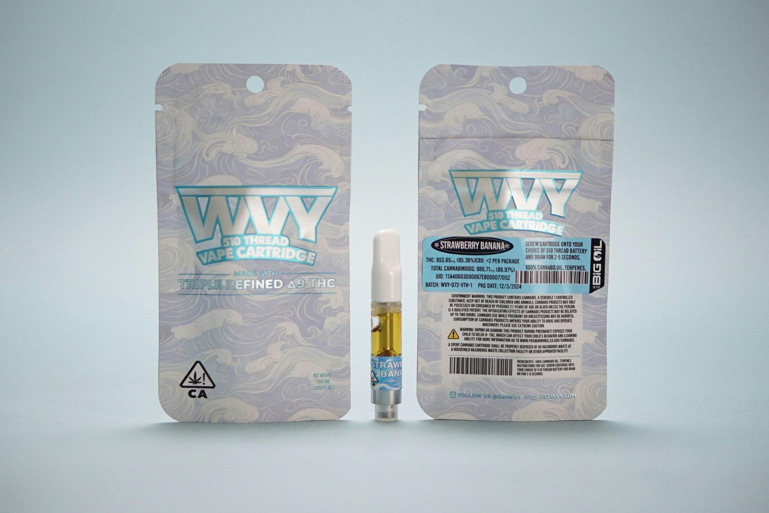 WVY - WVY - Strawberry Banana - 510 Threaded - Cartridge (WVY-109-VTH-1) - 1