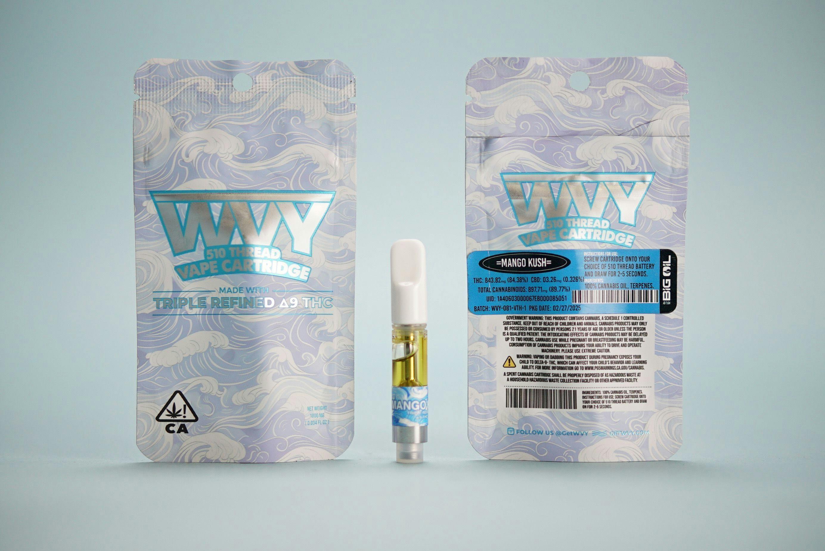 WVY - WVY - Mango Kush - 510 Threaded - Cartridge (WVY-114-VTH-1) - 1