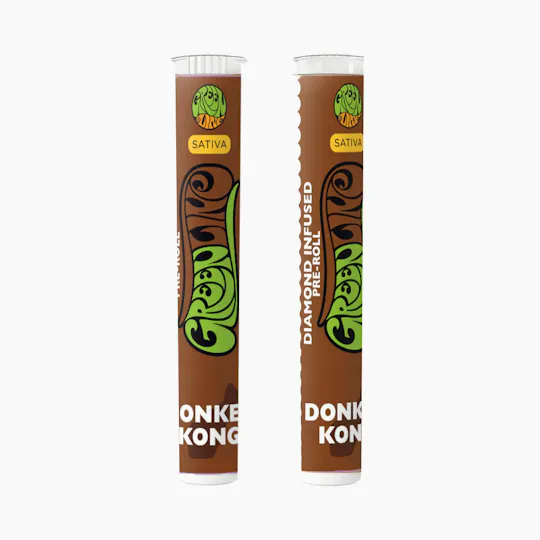 Greenline - Donkey Kong - Diamond Infused - Indoor Flower Pre-Roll - Sativa - 1g - 1