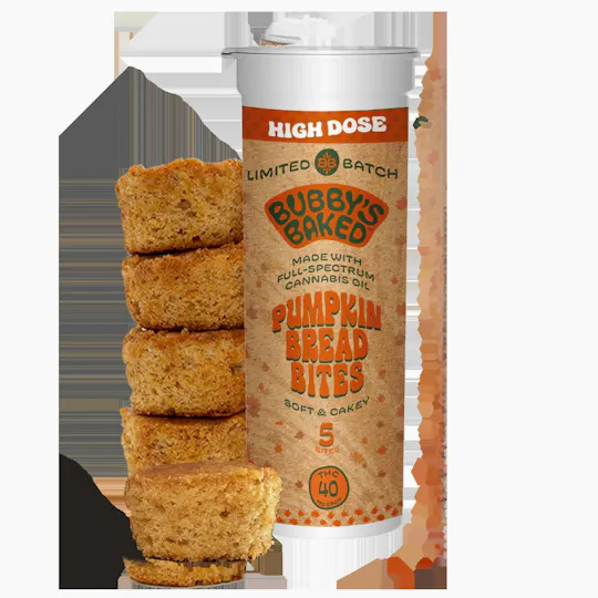 Bubby's Baked - Bubby's Baked | Pumpkin Bread Bites | 200mg | 5ct | 40mg/ea - 1