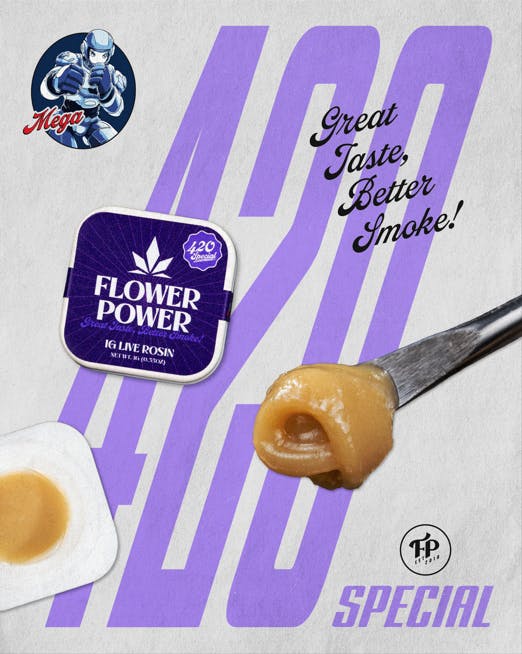 Flower Power Cannabis - Mega 1G 90u Live Rosin - 1